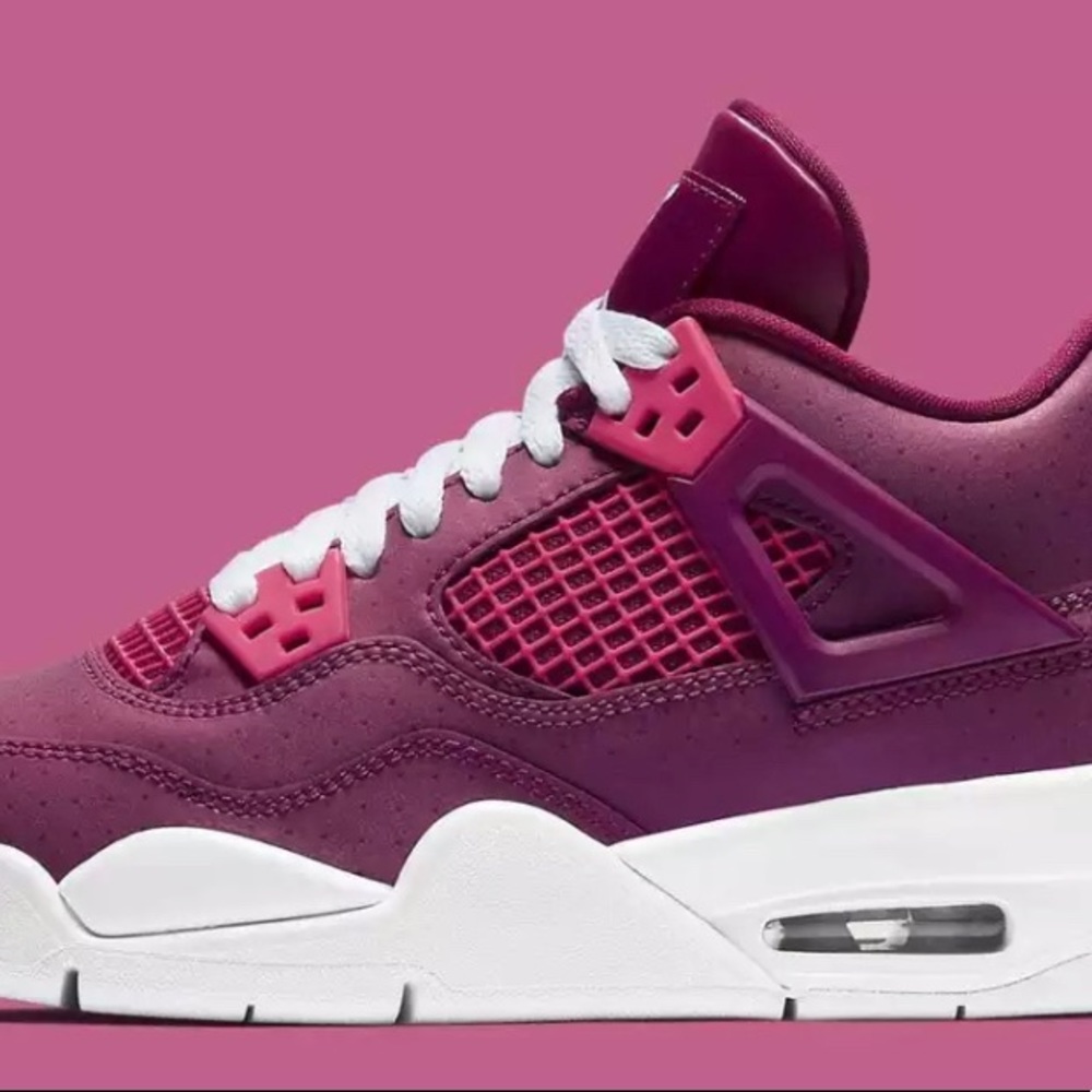 Nike Air Jordan 4 Retro GS VALENTINE'S DAY PINK BERRY PURPLE WHITE 487724-661
